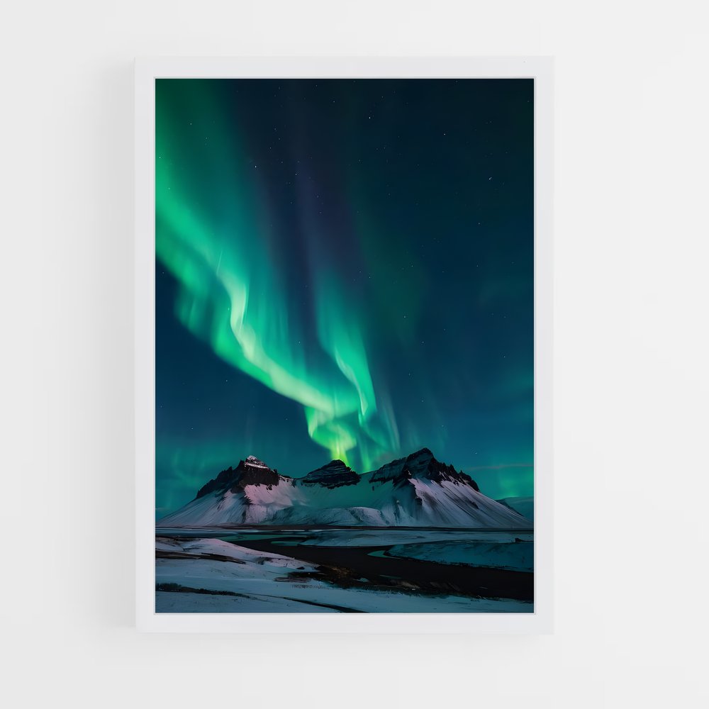 Poster splendide Lumières du Nord – affiche Univers (vue 3)